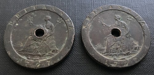 1797 cartwheel pennies - 2x,