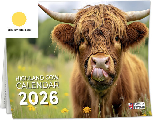 2026 calendar highland cow - 2026,