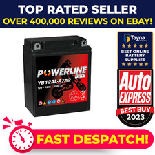 YB12AL-A2 AGM Powerline Motorcycle Battery 12V 12Ah YB12ALA2