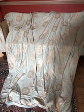 Bedeck of Belfast Super King Duvet Cover Set Duck Egg Gold Floral Opulent A1 ?