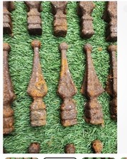 24 RECLAIMED VICTORIAN CAST IRON FENCE/WALL FINIALS