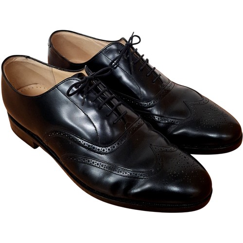 Grenson black leather brogue - grenson,