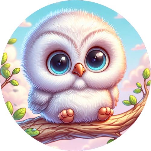 Baby owl stained - stained, wall