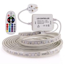 LED Lights Strip RGB 5050 Waterproof Flexible Tape Outdoor Garden Decor Lamp UK