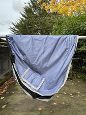 Elite Light Blue Turnout Hood Light Weight No-Fill Full Size Horse Hood For Rug 