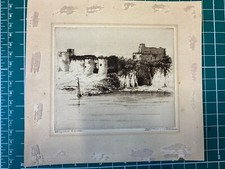 Listed EJ Maybery  Old Etching