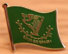 ERIN GO BRAGH Flag Enamel Pin Badge Ireland