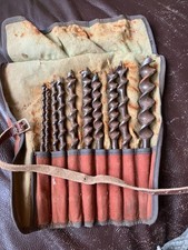 10 AUGER WOOD BITS HAND BRACE DRILL CARPENTER JOINERS VINTAGE OLD TOOL Sheffield
