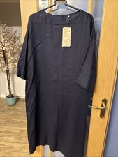 MUJI French Linen Navy Shift