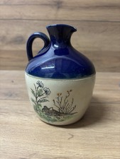 Flagon Lindisfarne Mead Co Pheasant Pattern Vintage flagon Blue pottery sh56