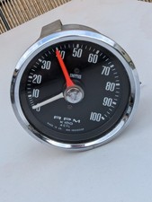 Smiths 10,000 Rpm Tacho, 80mm With Chrome Bezel. 1960's/70's Austin Morris Mini