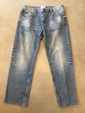Mantaray Mens Blue Distressed Denim Jeans Size 36R