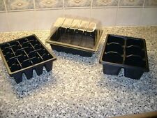 2 TO 100 HALF SIZE SEED TRAYS & CLEAR PROPAGATOR TOPS & 20 CELL or 6 CELL TRAYSX