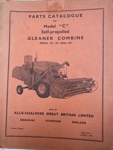 Allis chalmers gleaner - gleaner, combine