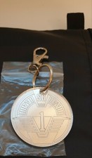 Stargate Sg1 logo lazer cut mirror finish silver Keyring 