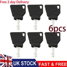 6 X For JCB 3CX Ignition Key