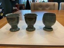 DENBY REGENCY GREEN EGG CUPS X