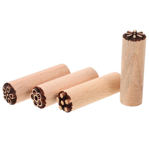 4pcs wooden baking molds - wooden,