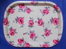 Vintage 1950s 1960s Tin Tray Vintage rose design