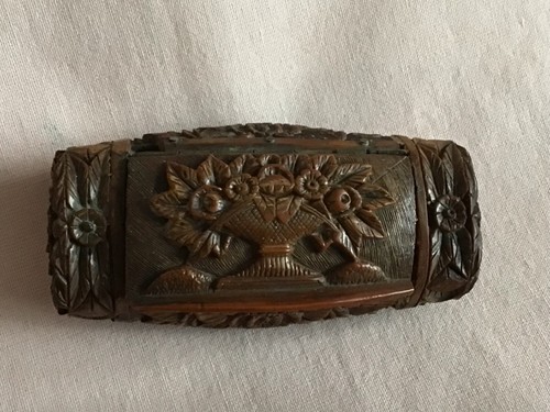 Snuffbox carved - snuffbox,