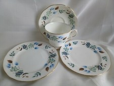 Colclough Linden Cup Saucer & 2 Tea Plates China Made In England 