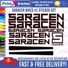 SARACEN BIKES Vinyl Decals, Stickers, Mountain Bike Cycling Bmx, HIGH QUALITY V1