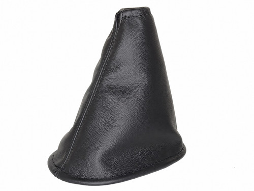 Black leather gear gaiter - black,