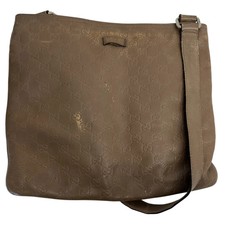 Gucci Men's Gg Supreme Messenger Bag Brown