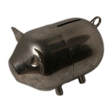 Vintage 4.5" Metal Piggy Bank