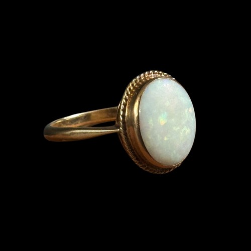 9ct gold natural opal - natural,