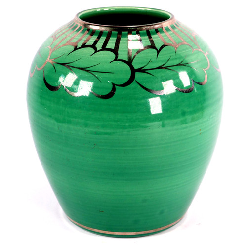 Wedgwood art deco pottery vase - deco,