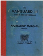 STANDARD VANGUARD SERIES III ENSIGN & SPORTSMAN ORIG 1960 FACTORY SERVICE MANUAL