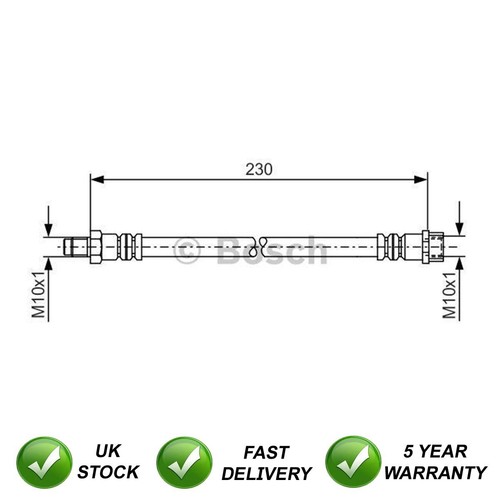 Brake hose front rear - hose,