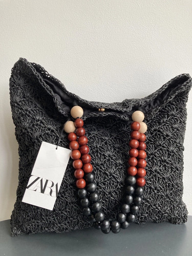 Zara black tote - black, bag