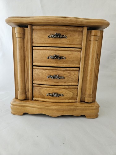 Wooden armoire mirror jewelry - wooden,