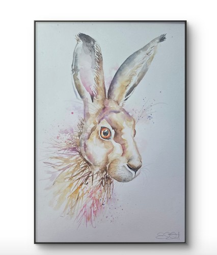 Original hare watercolour - original,