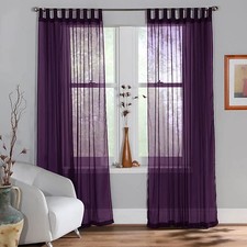 Home Curtains Voile Tab Top