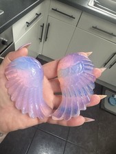 Pink Opalite Crystal Wings
