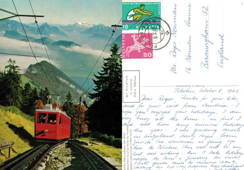 Vintage postcard mt pilatus - vintage,