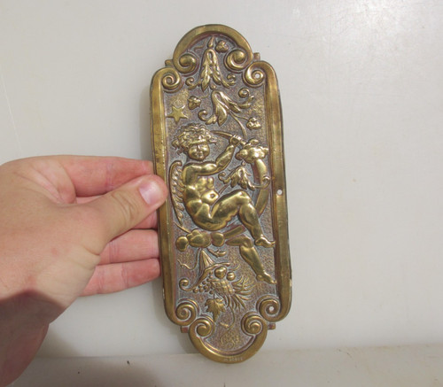 Victorian brass finger plate - victorian,