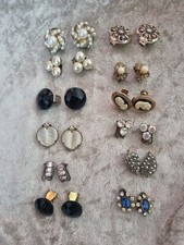 Vintage Jewellery Clip-On Earrings   - 12 Pairs