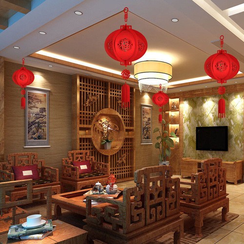 Chinese asian red lanterns - asian,