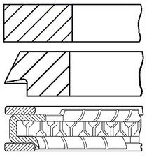 Piston ring kit for vauxhall - kit,