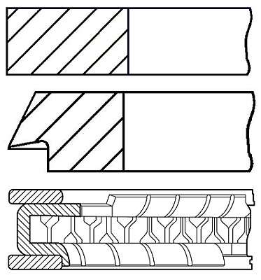 Piston ring kit for vauxhall - ring,