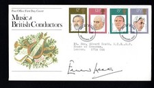 FDC 1980 CONDUCTORS SIGNED AUTOGRAPH EDWARD HEATH STAMP FIRST DAY FDC