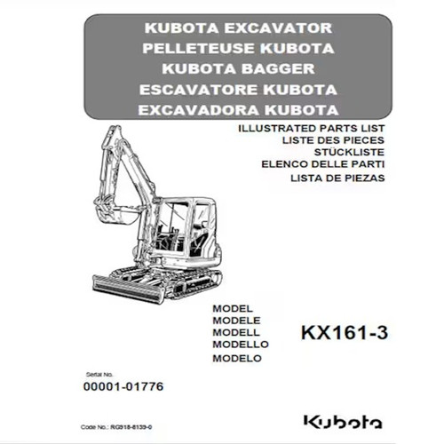 Kx161 excavator kubota - kubota, spare