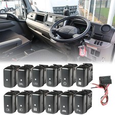 Dashboard Control Dash Switch Button + Wire Harness For Mitsubishi Fuso Canter