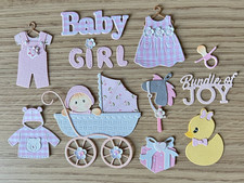 Baby Girl mixed Embellishments for Card making (H5)