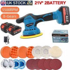 Cordless Car Polisher Buffer Sander Machine Polishing Pads Kit with 2 Batteries