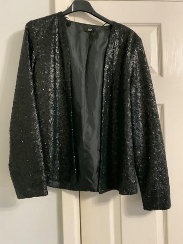 Black sequin blazer size - sequin,